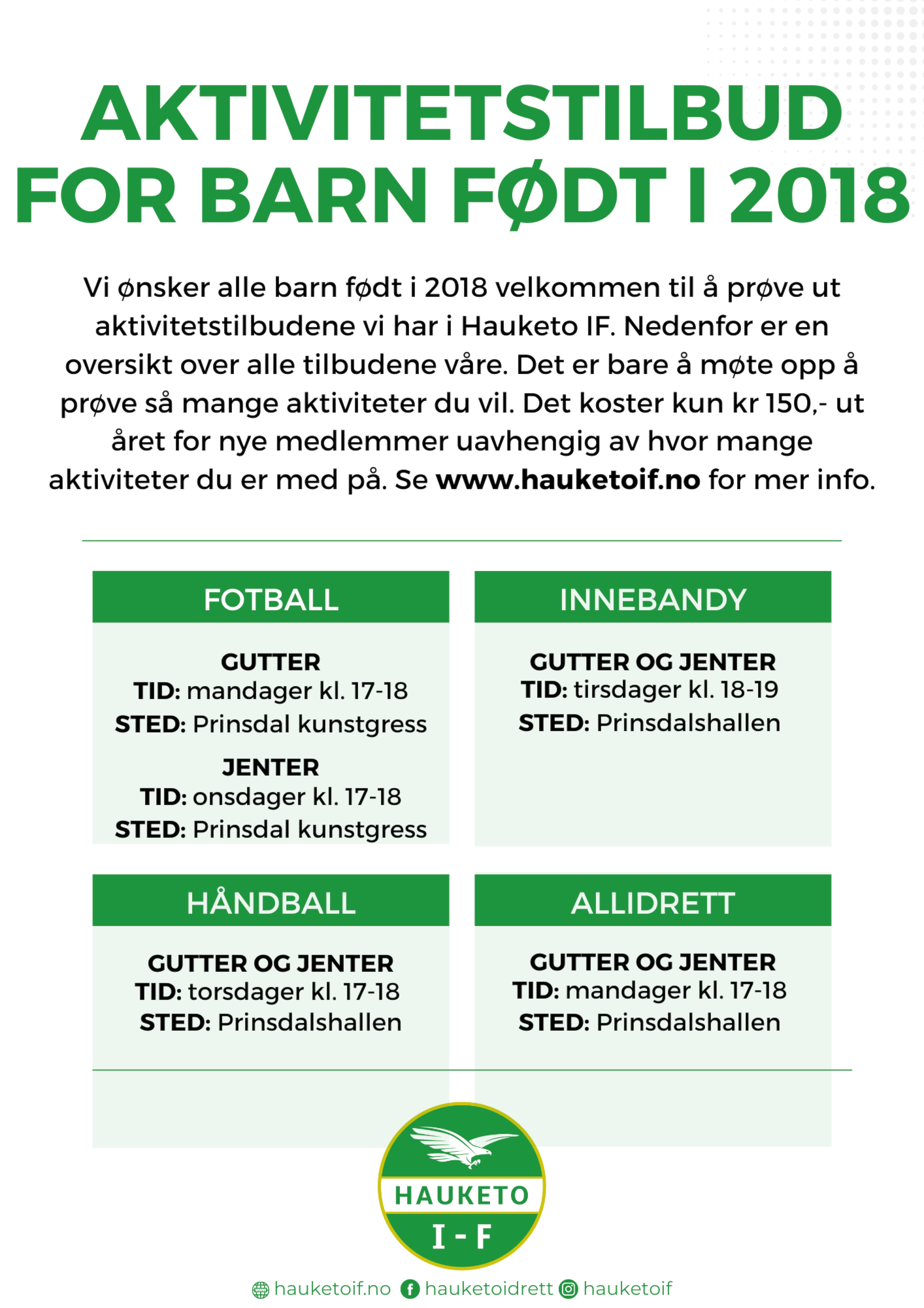 Image for Aktivitetstilbud for barn født i 2018